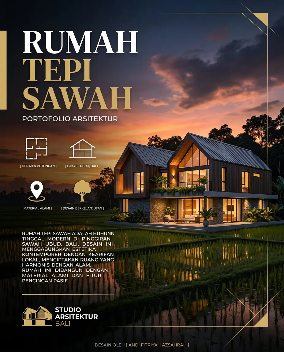 Rumah di tepi Sawah