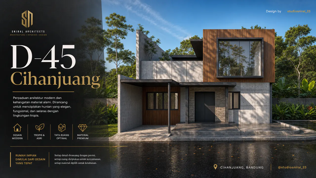 Desain rumah 2 lantai cihanjuang