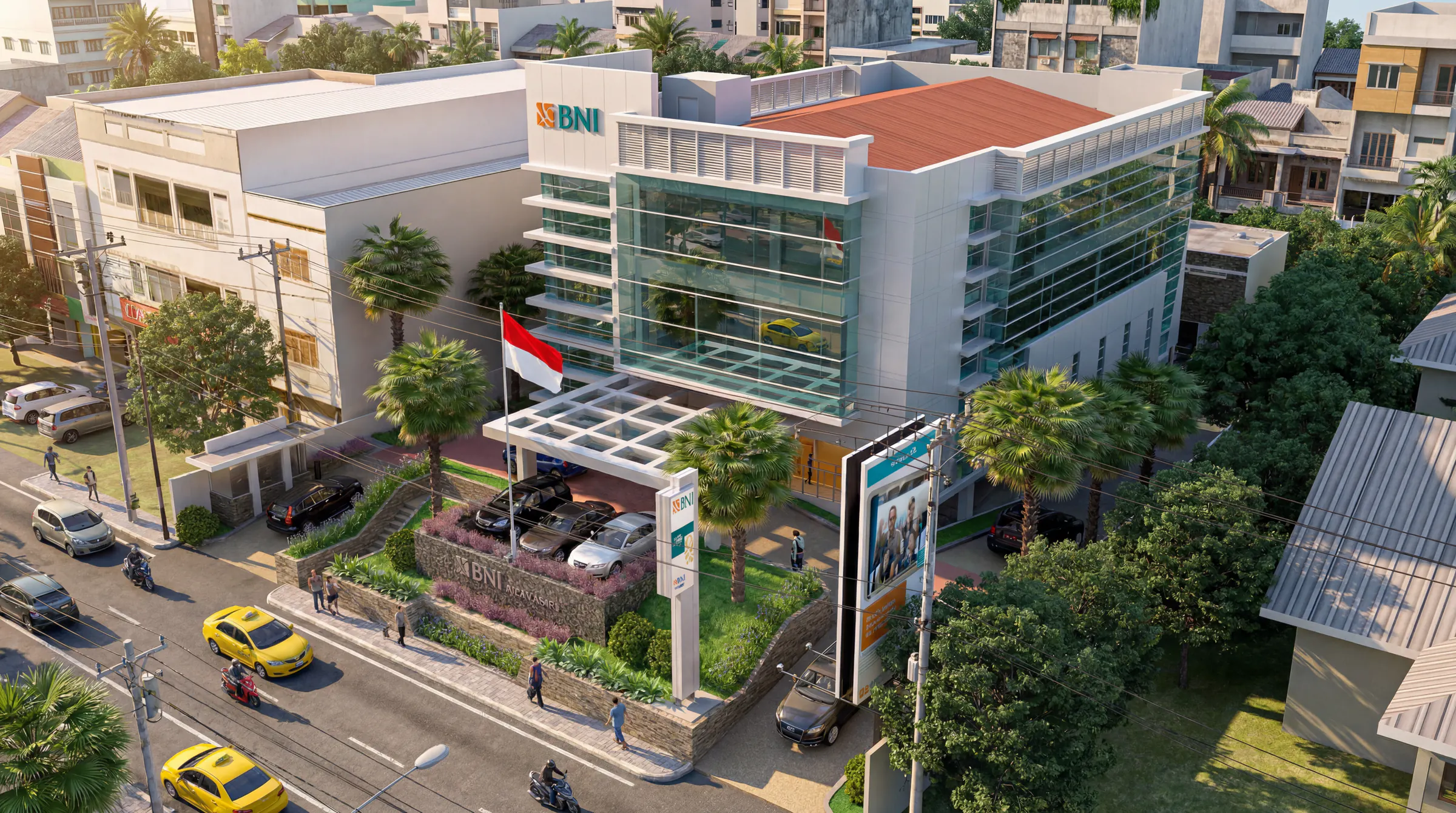 Desain Kantor BNI Kotamadya Makassar, Sulawesi Selatan