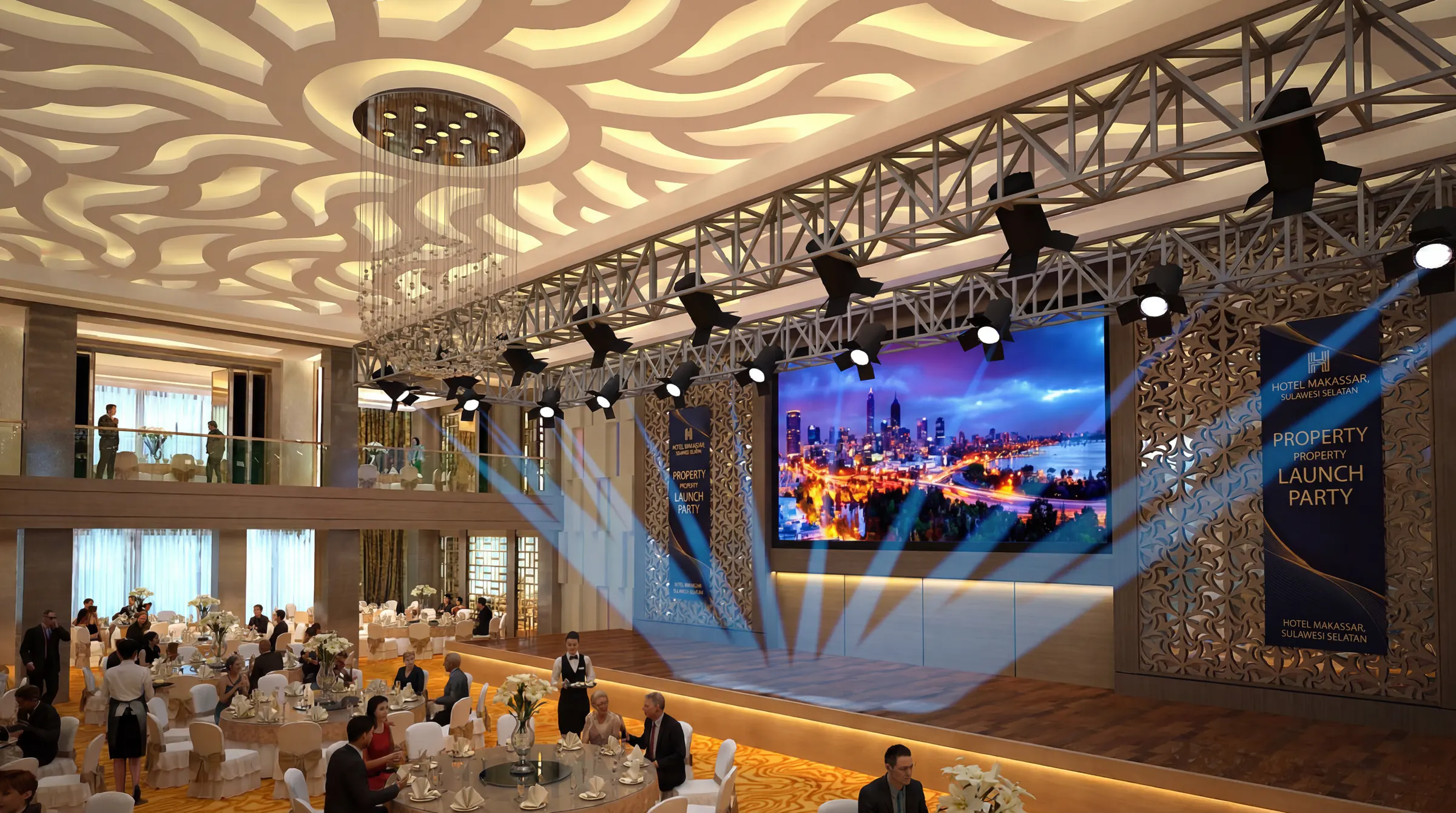Kesain interior Grand Hall Hotel travelles Jl lamadukelleng Makassar, Sulawesi Selatan