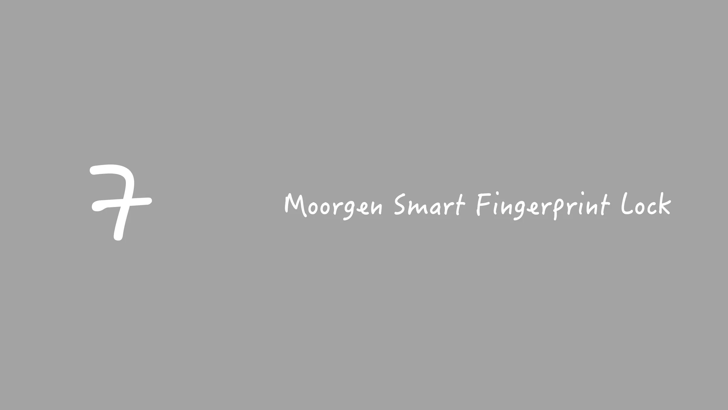 MOORGEN-SMART FINGER PRINT LOCK