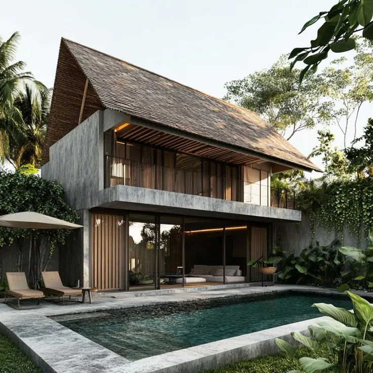 villa tepi sawah